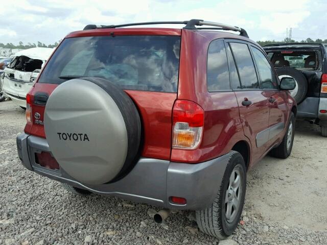 JTEGH20V620076514 - 2002 TOYOTA RAV4 RED photo 4