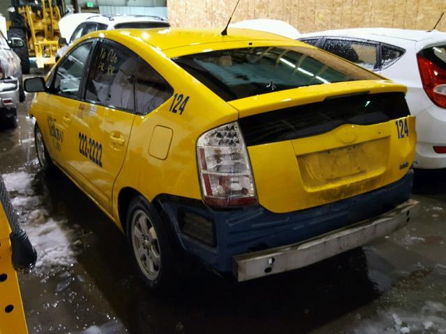 JTDKB22U040076841 - 2004 TOYOTA PRIUS YELLOW photo 3