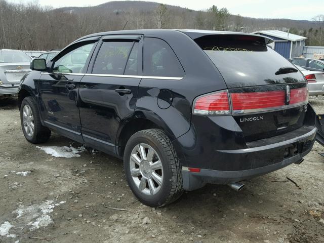 2LMDU88C07BJ20666 - 2007 LINCOLN MKX BLACK photo 3