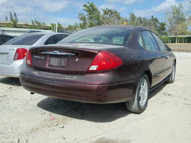 1FAFP5528YA177114 - 2000 FORD TAURUS SES BROWN photo 4