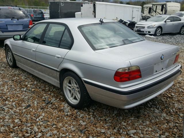 WBAGG83431DN88247 - 2001 BMW 740 I AUTO SILVER photo 3