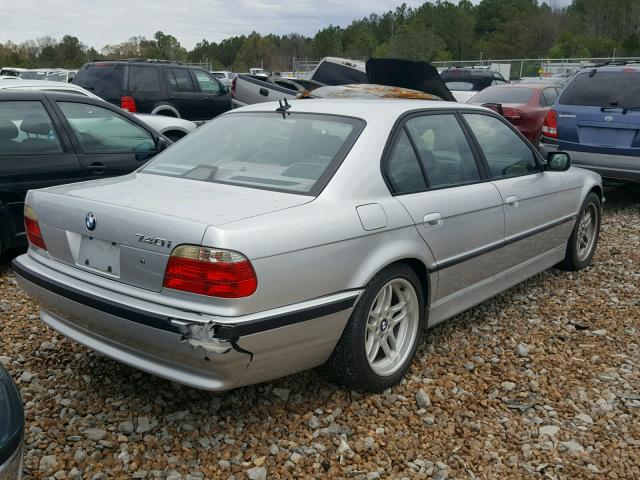 WBAGG83431DN88247 - 2001 BMW 740 I AUTO SILVER photo 4