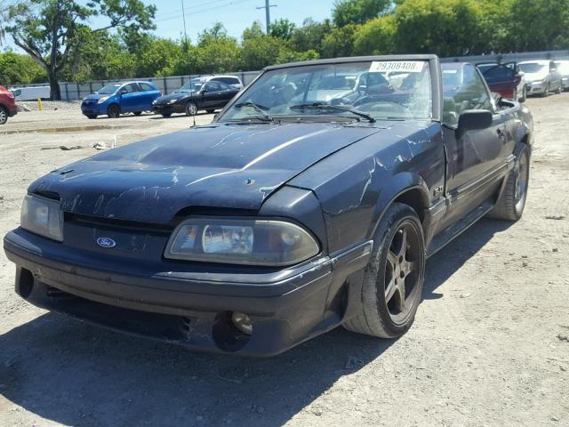 1FACP45E6MF184728 - 1991 FORD MUSTANG GT BLUE photo 2