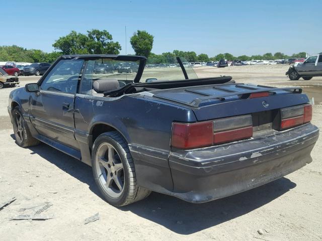 1FACP45E6MF184728 - 1991 FORD MUSTANG GT BLUE photo 3