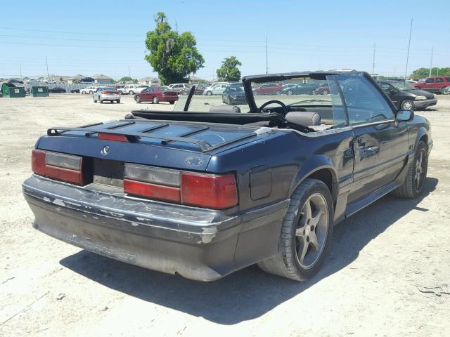 1FACP45E6MF184728 - 1991 FORD MUSTANG GT BLUE photo 4
