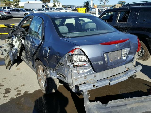 1HGCM66417A097858 - 2007 HONDA ACCORD SE BLUE photo 3