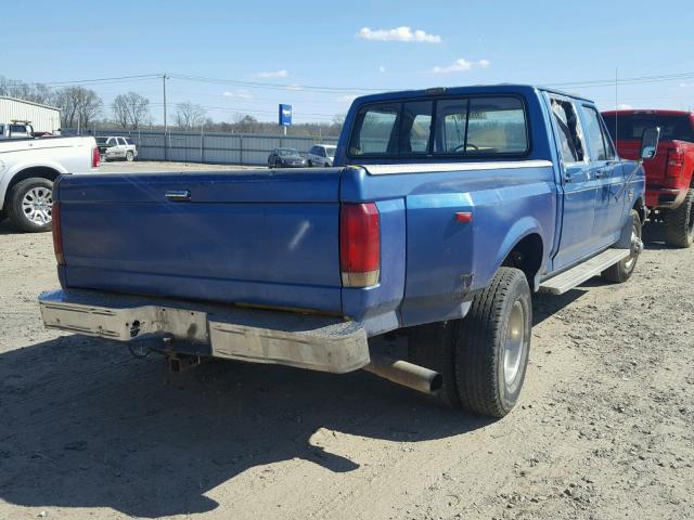 2FTJW35MXMCA22456 - 1991 FORD F350 BLUE photo 4