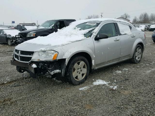 1B3CC4FB2AN224705 - 2010 DODGE AVENGER SX SILVER photo 2