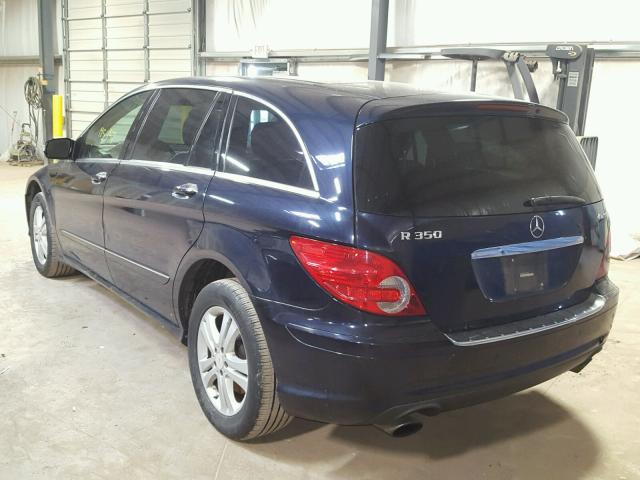 4JGCB65E29A090303 - 2009 MERCEDES-BENZ R 350 4MAT BLUE photo 3