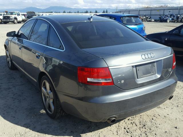 WAUEH94F77N143586 - 2007 AUDI A6 S-LINE GRAY photo 3