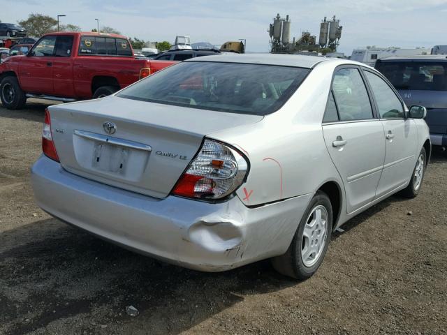 4T1BE32K93U762133 - 2003 TOYOTA CAMRY LE SILVER photo 4