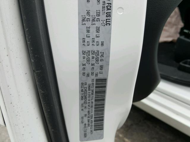 2C4RDGEG9HR674322 - 2017 DODGE GRAND CARA WHITE photo 10