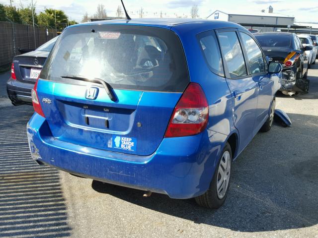 JHMGD38448S071194 - 2008 HONDA FIT BLUE photo 4