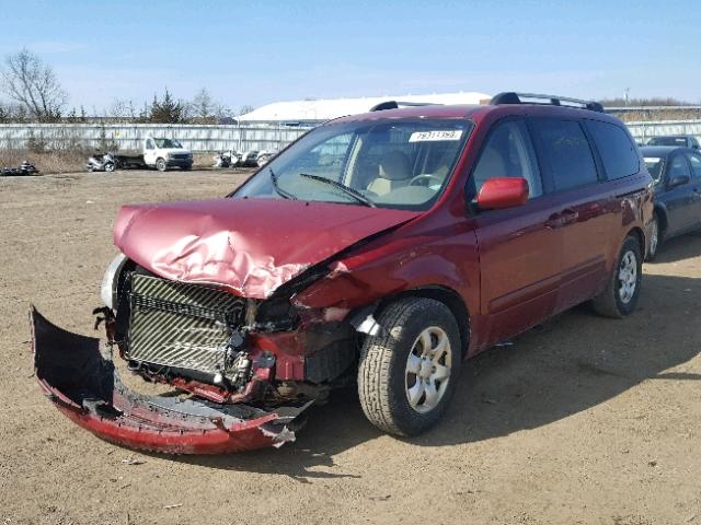 KNDMB233366087301 - 2006 KIA SEDONA EX RED photo 2