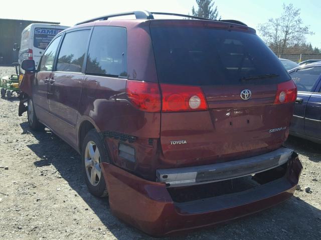 5TDKK4CCXAS331490 - 2010 TOYOTA SIENNA CE RED photo 3