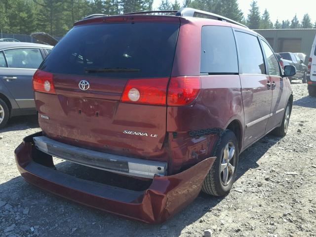 5TDKK4CCXAS331490 - 2010 TOYOTA SIENNA CE RED photo 4