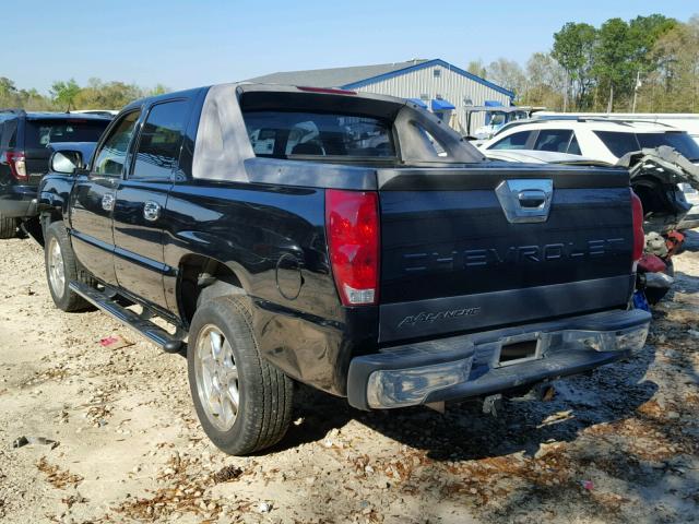 3GNEC13T93G245220 - 2003 CHEVROLET AVALANCHE BLACK photo 3