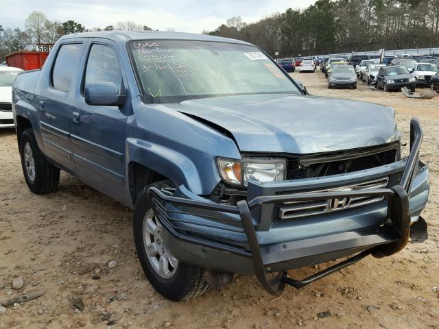 2HJYK16596H543515 - 2006 HONDA RIDGELINE BLUE photo 1