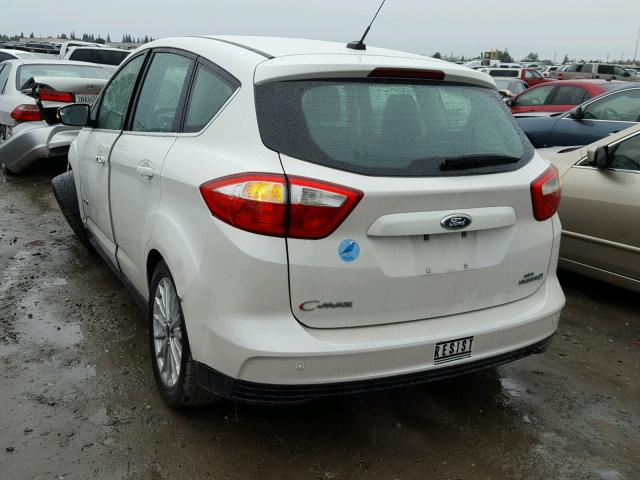 1FADP5BU1DL510684 - 2013 FORD C-MAX SEL WHITE photo 3