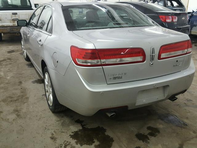 3LNHL2GC4AR646435 - 2010 LINCOLN MKZ SILVER photo 3