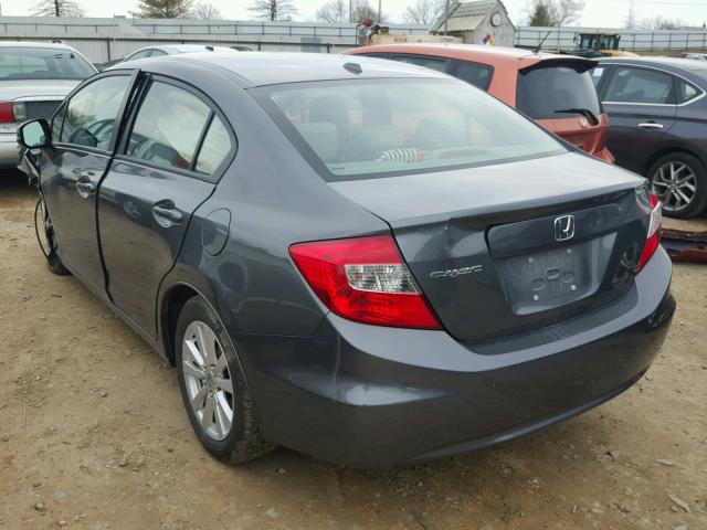 19XFB2F93CE305784 - 2012 HONDA CIVIC EXL GRAY photo 3