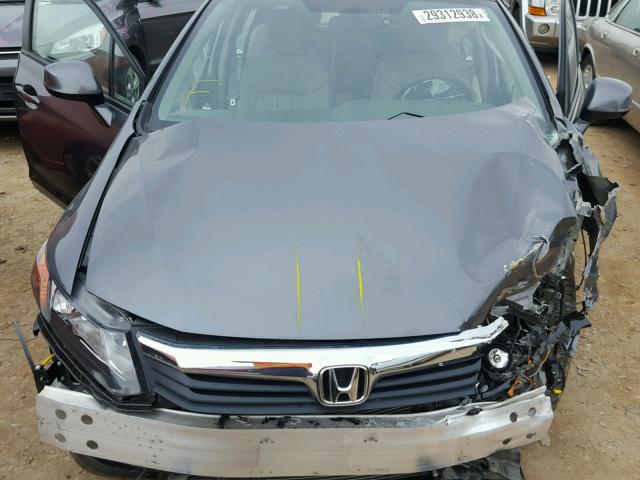 19XFB2F93CE305784 - 2012 HONDA CIVIC EXL GRAY photo 7