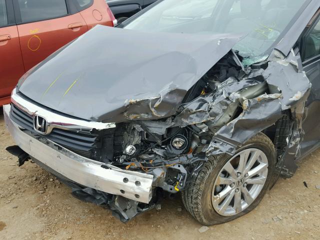 19XFB2F93CE305784 - 2012 HONDA CIVIC EXL GRAY photo 9