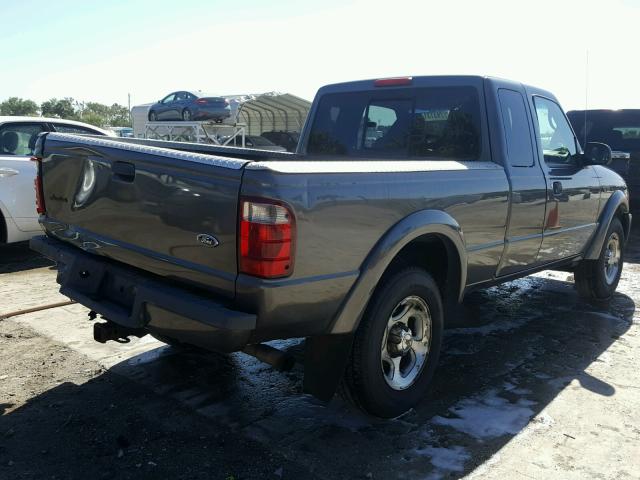 1FTYR44U54PA93222 - 2004 FORD RANGER SUP GRAY photo 4