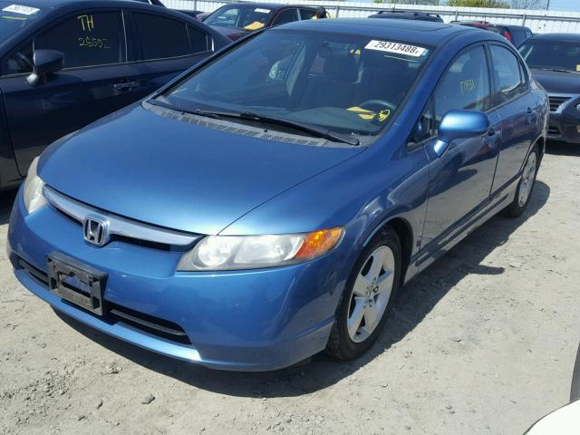 JHMFA16847S005757 - 2007 HONDA CIVIC EX BLUE photo 2