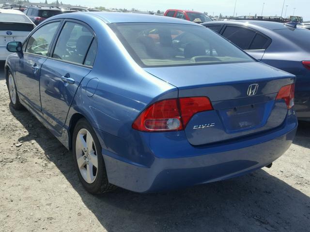 JHMFA16847S005757 - 2007 HONDA CIVIC EX BLUE photo 3