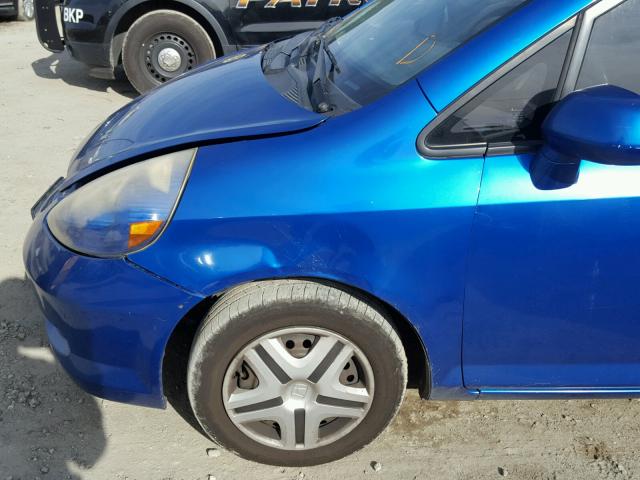 JHMGD37488S068297 - 2008 HONDA FIT BLUE photo 9