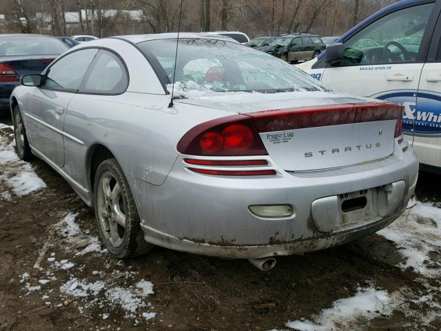 4B3AG52H81E181210 - 2001 DODGE STRATUS R/ SILVER photo 3