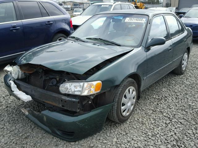 1NXBR18E62Z580737 - 2002 TOYOTA COROLLA CE GREEN photo 2