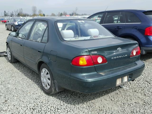 1NXBR18E62Z580737 - 2002 TOYOTA COROLLA CE GREEN photo 3