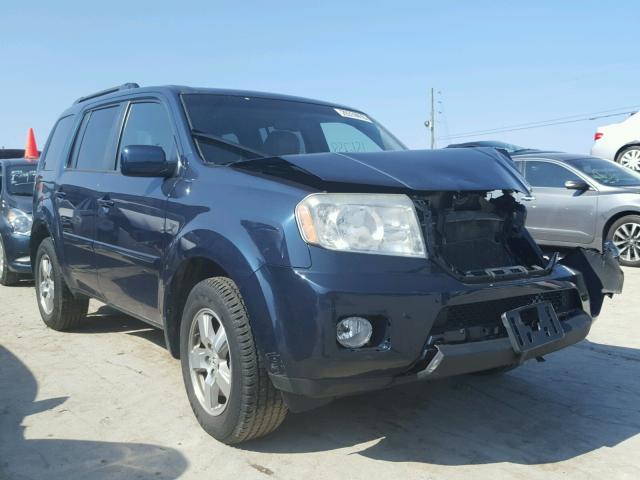 5FNYF4H70BB030372 - 2011 HONDA PILOT EXLN BLUE photo 1