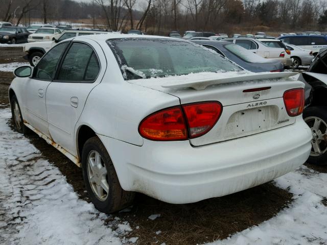 1G3NL52F52C124939 - 2002 OLDSMOBILE ALERO GL WHITE photo 3