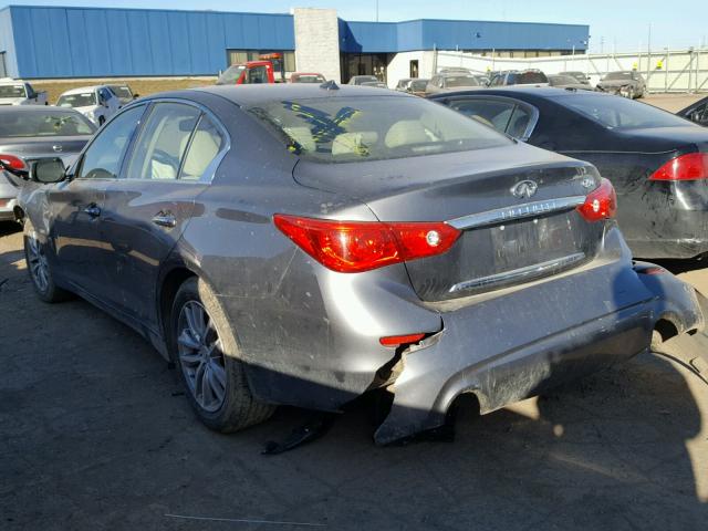 JN1EV7AP8HM733268 - 2017 INFINITI Q50 PREMIU GRAY photo 3