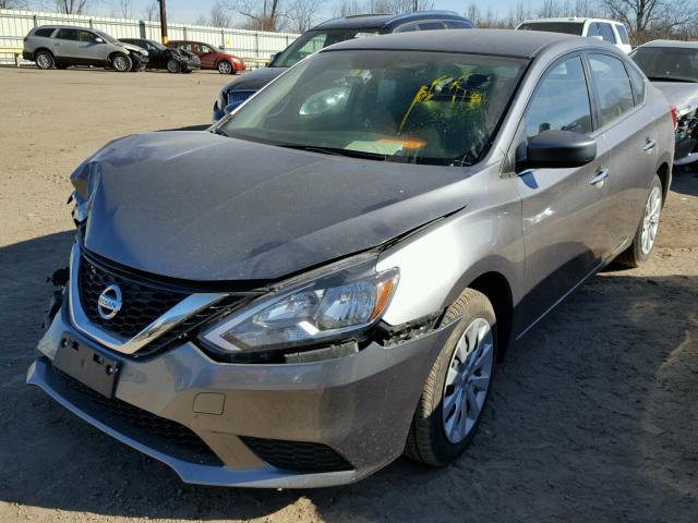 3N1AB7AP7HY358266 - 2017 NISSAN SENTRA S GRAY photo 2