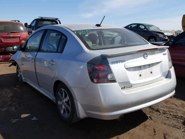 3N1AB6AP7CL677229 - 2012 NISSAN SENTRA 2.0 SILVER photo 3