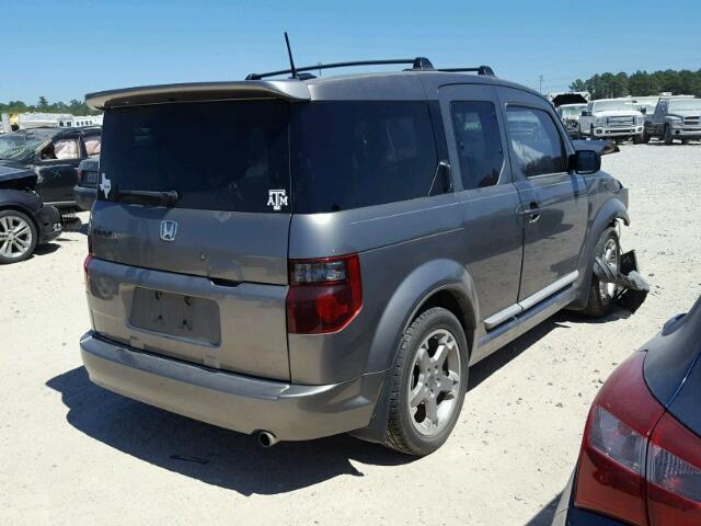 5J6YH18957L008103 - 2007 HONDA ELEMENT SC GRAY photo 4