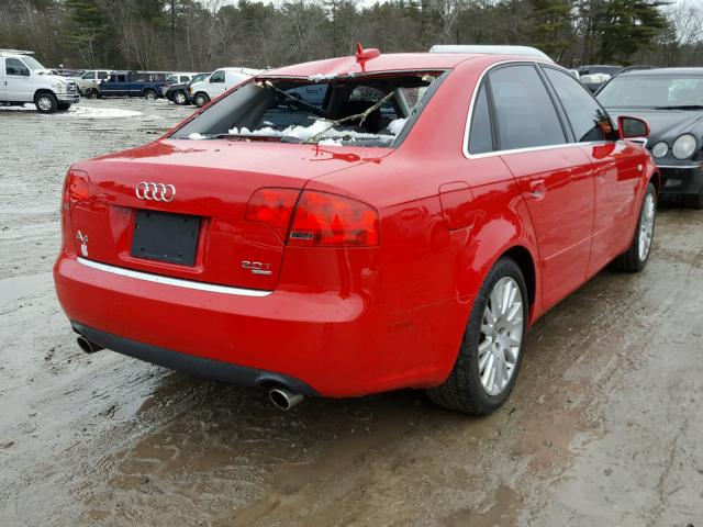 WAUDF78E36A269098 - 2006 AUDI A4 2.0T QU RED photo 4