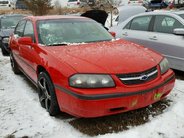 2G1WF52E549100260 - 2004 CHEVROLET IMPALA RED photo 1