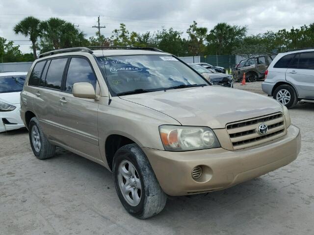 JTEGD21A450121719 - 2005 TOYOTA HIGHLANDER GOLD photo 1