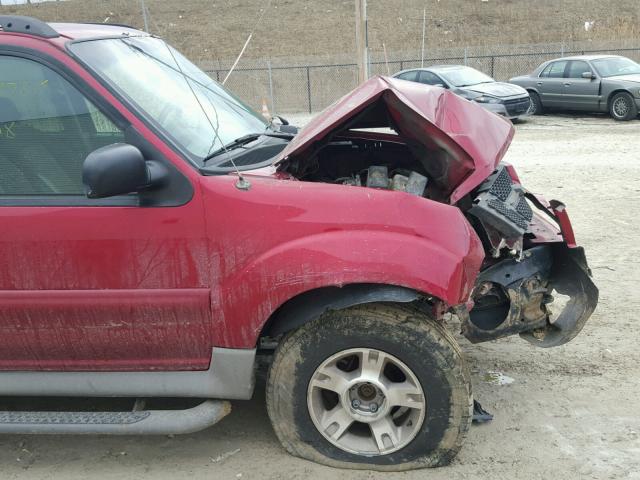 1FMZU77E43UB57657 - 2003 FORD EXPLORER S RED photo 9