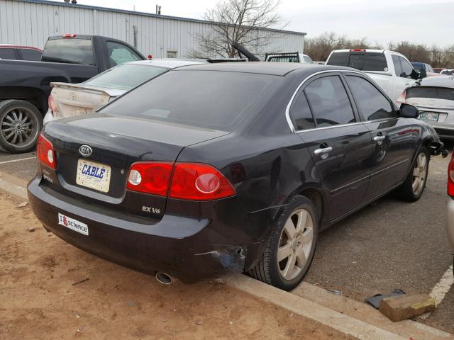 KNAGE124985169984 - 2008 KIA OPTIMA LX BLACK photo 4