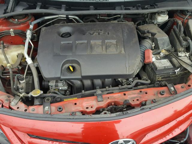 2T1BU4EE8BC554226 - 2011 TOYOTA COROLLA BA RED photo 7