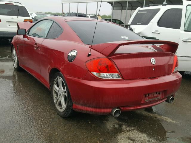 KMHHN65F95U167425 - 2005 HYUNDAI TIBURON GT BURGUNDY photo 3