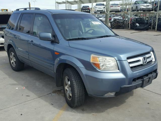 5FNYF28547B026531 - 2007 HONDA PILOT EXL BLUE photo 1