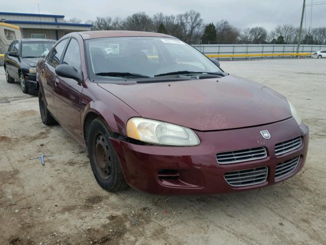 1B3EL36X52N220213 - 2002 DODGE STRATUS SE MAROON photo 1