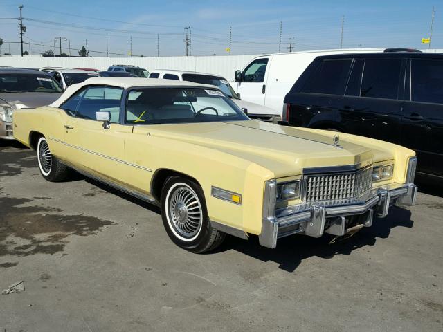 6L67S5Q275348 - 1975 CADILLAC EL DORADO YELLOW photo 1